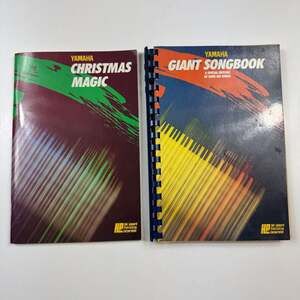 Vintage Yamaha Keyboard Songbook Lot: Giant Songbook and Christmas Magic